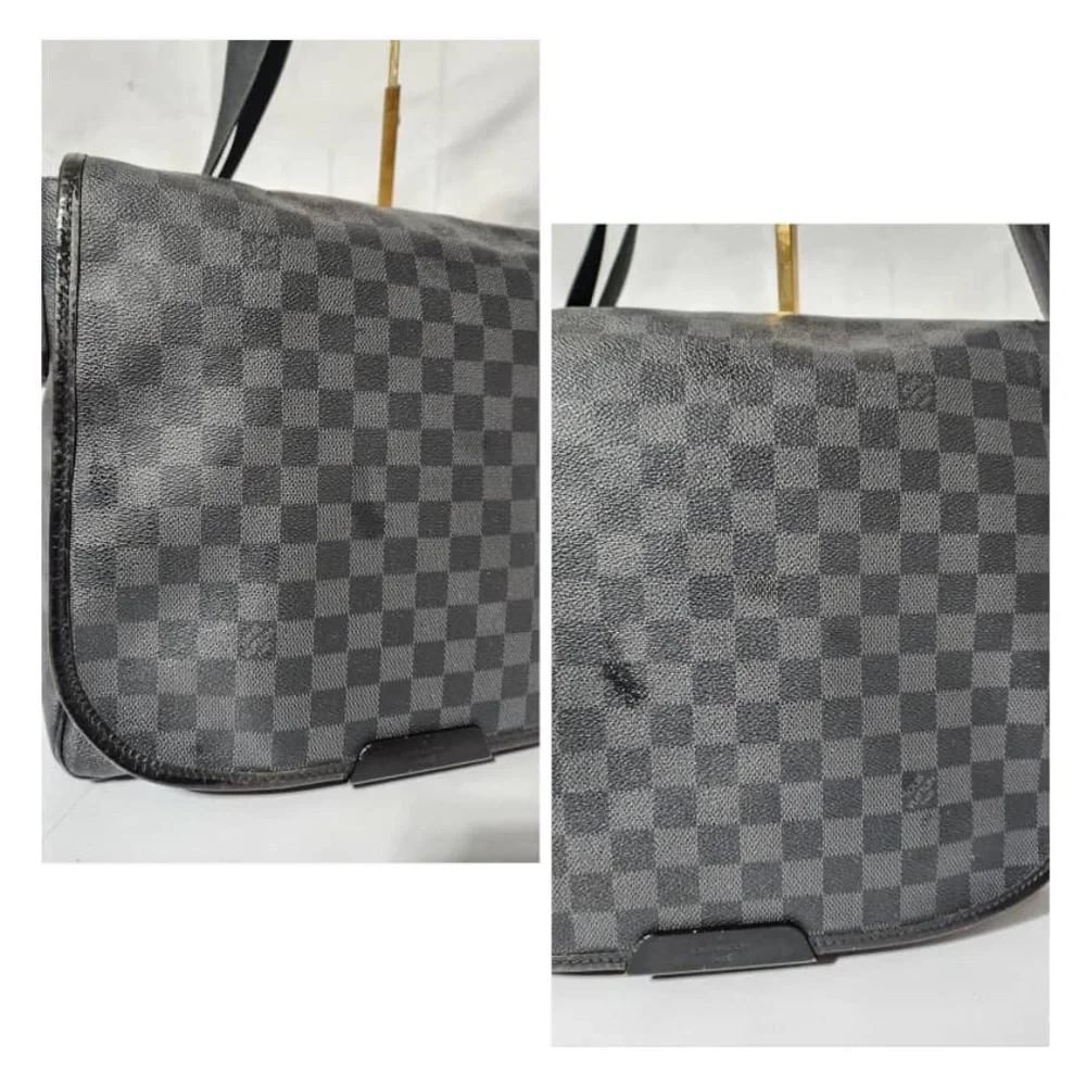 Authentic Louis Vuitton Damier Graphite Renzo Messenger Bag Grey/Black - Picture 10 of 14